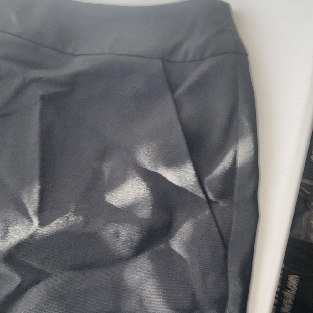 Vintage black office lined skirt w pockets - Picture 13 of 15